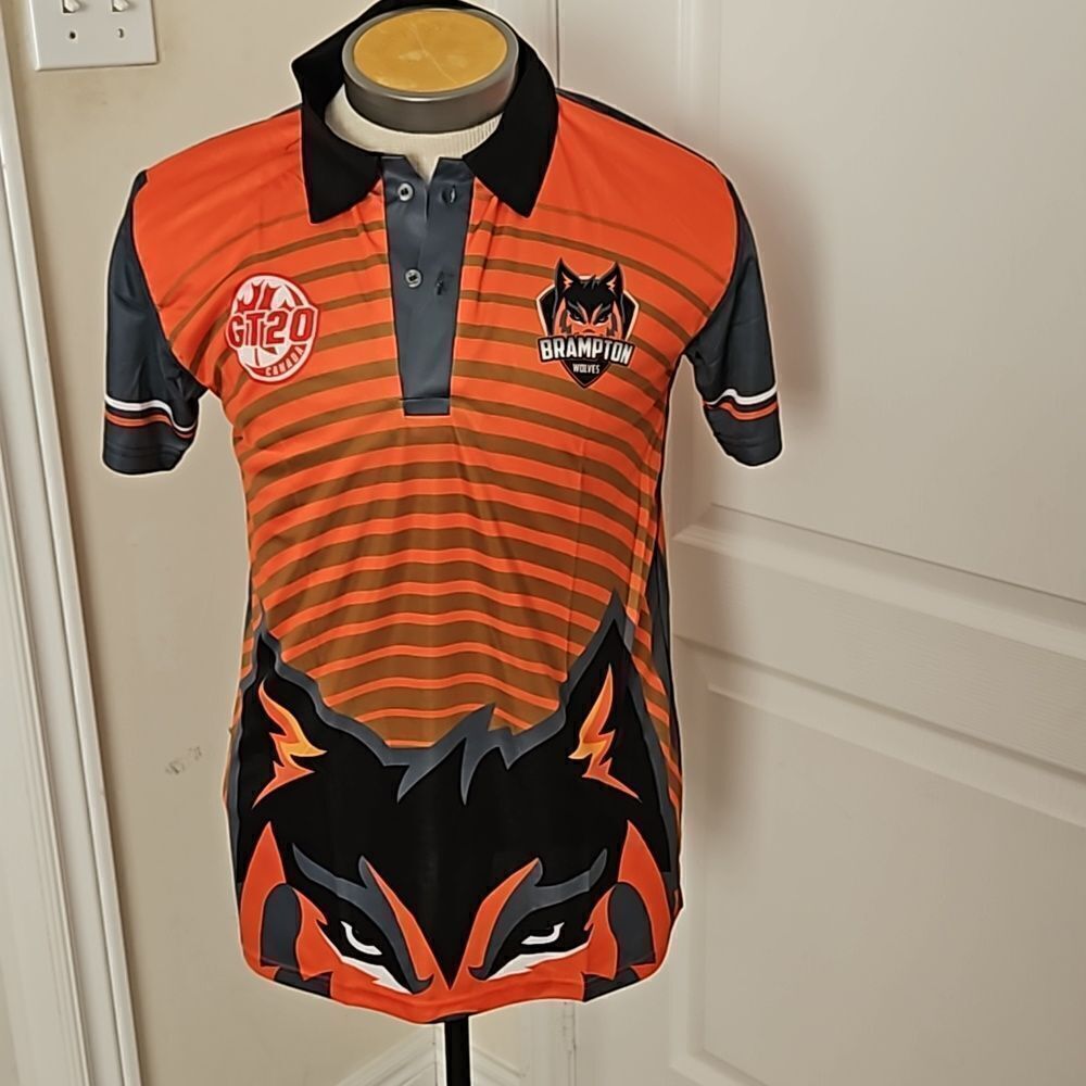Yashi Sports Men's Brampton Wolves Jersey Orange/ Black Medium